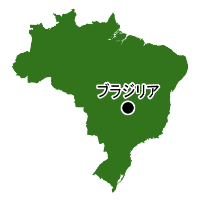 ブラジル連邦共和国無料フリーイラスト｜首都名(緑)